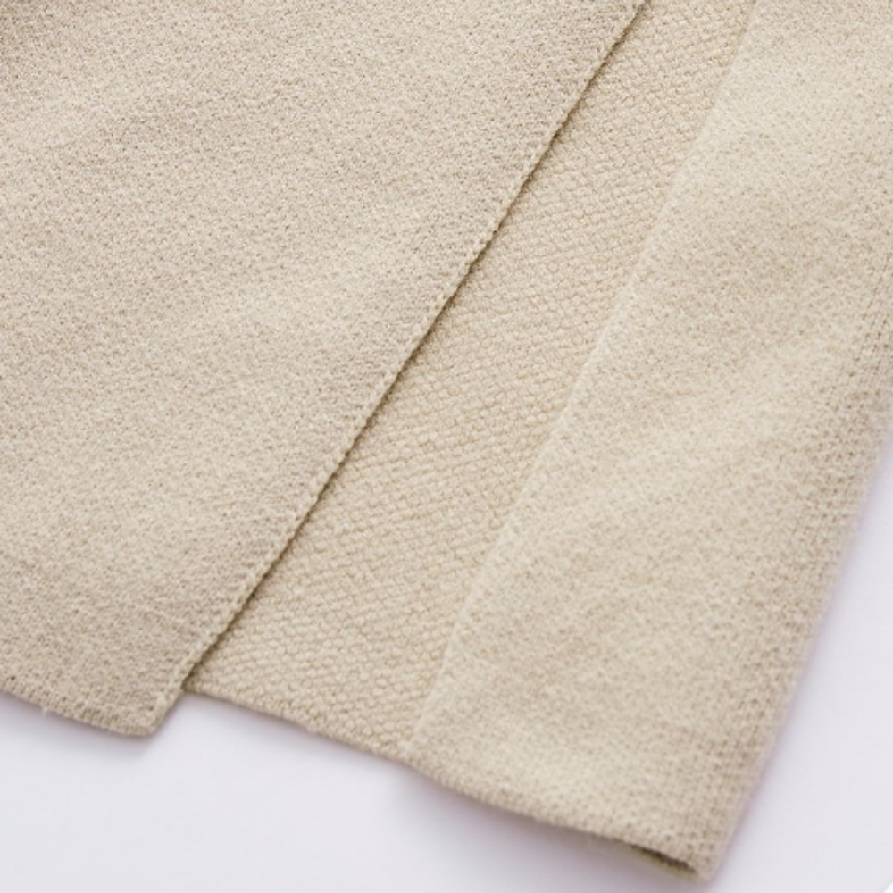 NWT Chicwish Classy Open Front Thick Knit Coat in Light Tan - Picture 4 of 7